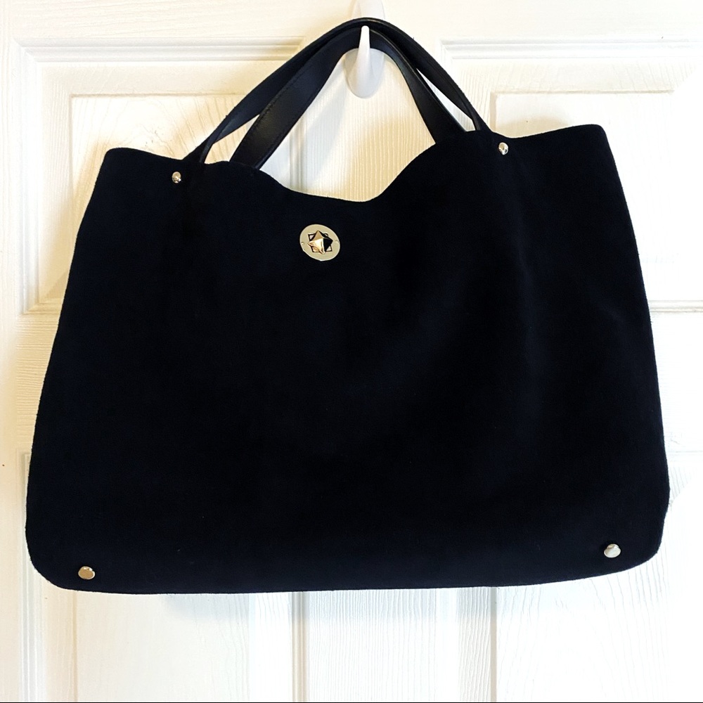 Stardust Willa Suede Satchel In Black